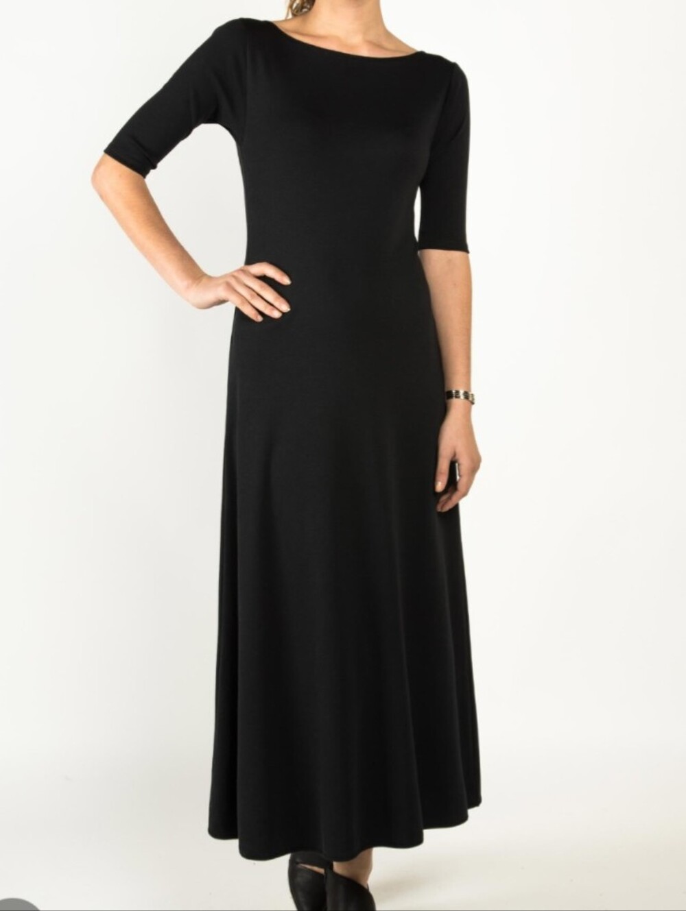 NWT Indigenous Elbow Sleeve Boat Neck Dress Sz L